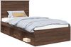 vidaXL Bettrahmen Braun Eichen-Optik 100 x 200 cm Massives Kiefernholz 3411052 Bild 2
