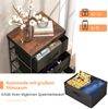 Nachttisch mit Stoffschubladen Beistelltisch mit Metallrahmen Schwarz 40 x 30 x 62 cm Bild 4