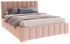 FDM Polsterbett Stauraumbett Bettgestell 90x200, 120x200, 140x200, 160x200, 180x200cm (MADE IN EU - mit hochwertigem Velours Bezug, Bettrahmen, Bett, Optional mit Matratze bestellbar, mit großen gepolsterten Kopfteil, mit Bettkasten zum aufklappen), Me... Bild 4