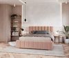 FDM Polsterbett Stauraumbett Bettgestell 90x200, 120x200, 140x200, 160x200, 180x200cm (MADE IN EU - mit hochwertigem Velours Bezug, Bettrahmen, Bett, Optional mit Matratze bestellbar, mit großen gepolsterten Kopfteil, mit Bettkasten zum aufklappen), Me... Bild 2