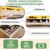 Polsterbett Samt mit Stauraum-Kopfteil, LED & USB-Anschluss, 140x200 cm, Beige, mit Matratze Bild 5