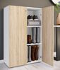 VCM Schuhschrank Lona 919204 Weiß / Sonoma-Eiche H. 110 x B. 70 x T. 39 cm Bild 3