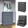 Kommode Ruben Anthrazit 48 x 101.6 cm mit 4 Schubladen Vicco Bild 2