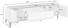 Dmora TV-Schrank Argentoro, niedriges Wohnzimmer-Sideboard mit 2 Türen, Fernsehständer-Basis, 100 % Made in Italy, 160 x 40 x 47 cm, glänzendes Weiß und Schiefer, Bild 3