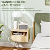 HOMCOM Nachttisch Wandschrank mit Schublade, offenes Regal (Hängeschrank, 2-St, Nachttisch), für Schlafzimmer, Wohnzimmer, 45 x 35 x 27,5 cm, Naturholz Bild 4