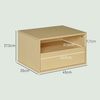 HOMCOM Nachttisch Wandschrank mit Schublade, offenes Regal (Hängeschrank, 2-St, Nachttisch), für Schlafzimmer, Wohnzimmer, 45 x 35 x 27,5 cm, Naturholz Bild 3