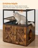 FEANDREA Kratzbaum 3-in-1, mit Katzenklo-Schrank, erhöhter Napfständer Bild 5