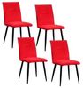 HTI-Living Esszimmerstuhl Stuhl Salinas Velvet Rot (Set, 4 St), Esszimmerstuhl Samt Bild 4