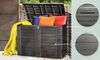 Koopman Kissenbox Gartenkiste 75X44X53 cm 170 L Bausatz Montage (1 St), Einfaches Stecksystem, Anthrazit, 190 Liter, Kunststoff, mit Deckel Bild 2
