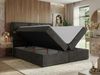 Premium Boxspringbett ORVO 140 x 200 cm mit Stauraum, Multipocket-Matratze 7 Härtezonen, H3, zwei Bettkästen - Topper Visco - Dunkelgrau Velvet Bild 4