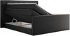 Boxspringbett KING VELEN, Doppelbett mit Multipocket-Matratze, Polsterbett mit Kopfstütze - 140x200 - Schwarz Kunstleder - H3 Bild 4