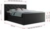 Boxspringbett KING VELEN, Doppelbett mit Multipocket-Matratze, Polsterbett mit Kopfstütze - 140x200 - Schwarz Kunstleder - H3 Bild 5