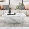 Couchtisch mit Marmorfurnier, MDF-Korpus, 2 Schubladen Stauraum Bild 3