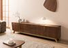 TV-Board Nussbaum-Echtholzfurnier 240x40x55 braun lackiert BUTTERFLY #112 Bild 3