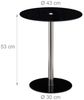 Beistelltisch Glas Edelstahl, Schwarz, 53 x 43 x 43 cm Bild 4