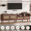 TV-Sideboard 200x37x49,5cm mit Rattanfronten,für Fernseher bis 80 Zoll Bild 4