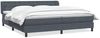 vidaXL Boxspringbett mit Matratzen Dunkelgrau 180x210 cm Samt 3317872 Bild 2