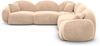 Ecksofa Mirello L Form aus Samtstoff - Samtstoff - beige Bild 3