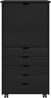 vidaXL Rollschrank Mit Rad Schwarz 53 x 39 x 103 cm Massivholz Kiefer 42028371 Bild 5