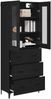 vidaXL Highboard Schwarz Eichen-Optik 69,5 x 34 x 180 cm Holzwerkstoff 3416228 Bild 3