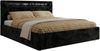 Polsterbett GOLD 5 CLASSIC 140 x 200 cm mit LED-Beleuchtung & Bettkasten, Doppelbett inkl. Lattenrost, Metall-Lift-System & Stauraum - Schwarz Plüsch Bild 5
