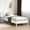 vidaXL Massivholzbett ohne Matratze Weiß 90x200 cm Kiefernholz 842659 Bild 3