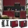 Spülenunterschrank Fame-Line Bordeaux Hochglanz/Anthrazit 100 cm, AP Marmor Vicco Bild 4