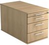 Rollcontainer TC30 80cm, 3 Schub, Schloss, RE Eiche Bild 2