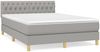 vidaXL Boxspringbett mit Matratze Hellgrau 140x200 cm Stoff 3140857 Bild 2