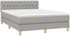 vidaXL Boxspringbett mit Matratze Hellgrau 140x200 cm Stoff 3140857 Bild 3