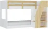 Vente-unique - NAROJAS Bett Holz, Platte BeigeWeiß - B 135,7 cm x H 128 cm x L 196,6 cm Bild 3