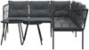 vidaXL Garten-Sofagarnitur mit Kissen Schwarz Stahl und Textilene 3283742 Bild 5