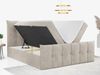 Boxspringbett, mit Fußteil, 2 Bettkästen - PREMIUM-11 - 120x200cm - Beige Stoff - H3 Bild 2