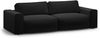 Micadoni Sofa Victor 3-Sitzer Samt Schwarz Bild 2