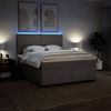 vidaXL Boxspringbett mit Matratze Taupe 180x200 cm Stoff 3294044 Bild 4