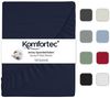 Komfortec Spannbettlaken Jersey 100% Baumwolle – 90x200 cm – 135g/m² – Weich, Atmungsaktiv & Hautfreundlich – Mit Rundumgummi – Oeko-Tex Zertifiziert – Für Boxspring, Topper & Matratzen – Blau Bild 5