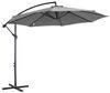 MC Star Sonnenschirm Kurbelschirm mit Stahlgestell und Polyestergewebe Grau, Ø2,95x2,45m für Garten Terrasse Balkon Bild 5