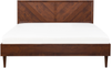 Bett dunkler Holzfarbton 180x200 cm mit LED-Beleuchtung bunt MIALET Bild 5