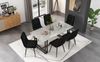 Stuhl 44x41x86 cm, 4er-Set, Samtpolster mit Metalllgestell, ergonomisch gepolstert，Schwarz Bild 2