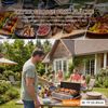 HOMAVO Holzkohlegrill Camping, tragbar & klappbar, Grillfläche: 38,15x20,95 cm, Optionales Grillwerkzeugset, für Camping, Picknick und Garten, mit Grillwerkzeugset Bild 3
