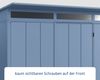 Hörmann Ecostar Metall-Gerätehaus Elegant mit Pultdach Typ 3, 238x303 cm , taubenblau, 7,2 m²,1-flüglige Tür Bild 5