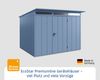 Hörmann Ecostar Metall-Gerätehaus Elegant mit Pultdach Typ 3, 238x303 cm , taubenblau, 7,2 m²,1-flüglige Tür Bild 3