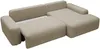 Vente-unique - DAVISO Sofa Stoff Schokoladenbraun - B 162 cm x H 87 cm x L 264 cm Bild 5