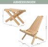Skandinavisches Gartenmöbelset Holz ENNO - 3 tlg. aus Kiefernholz | 2x Liegestuhl 1x Beistelltisch | Balkontisch mit Stühlen Wetterfest Terrasse Bild 2