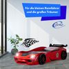 Autobett VENTO Kinderbett 90x200 cm Rennwagen-Bett inkl Lattenrost, Spoiler, LED-Licht, Farbe Rot Bild 4