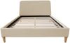 Polsterbett Doppelbett Stoffbett Bettgestell 140 x 200 Bett Beige Bild 3