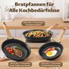 BLAZANT Pfannen-Set Induktion Antihaft 20+24+28cm Granitreo Bild 5