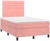 vidaXL Boxspringbett mit Matratze & LED Rosa 120x200 cm Samt 3136178 Bild 3