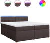 vidaXL Boxspringbett mit Matratze Dunkelbraun 200x200 cm Stoff 3289090 Bild 2