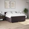 vidaXL Boxspringbett mit Matratze Dunkelbraun 200x200 cm Stoff 3289090 Bild 4